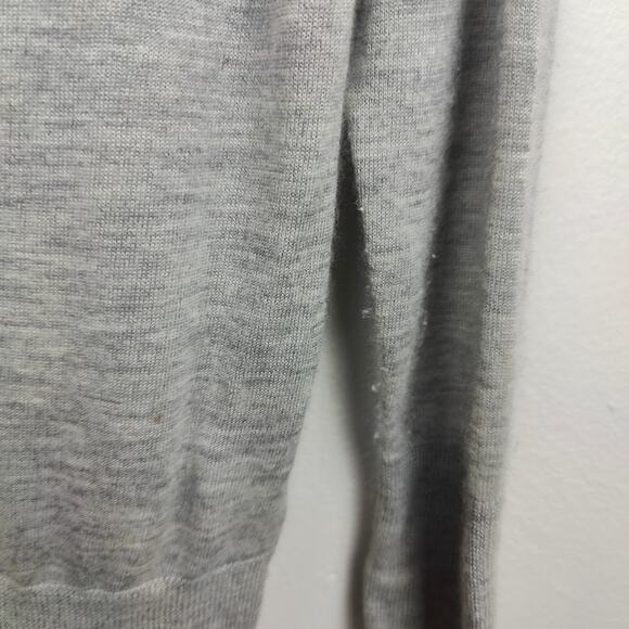 James Perse 100% Cashmere Pullover Sweater Womens XS 0 Light Gray Heather FLAWS - Picture 5 of 10